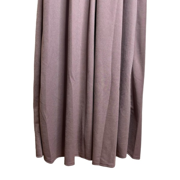 Birdy Grey Gene Dress Dark Mauve Halter Maxi Floor Length Slit Lined Medium - Picture 7 of 12